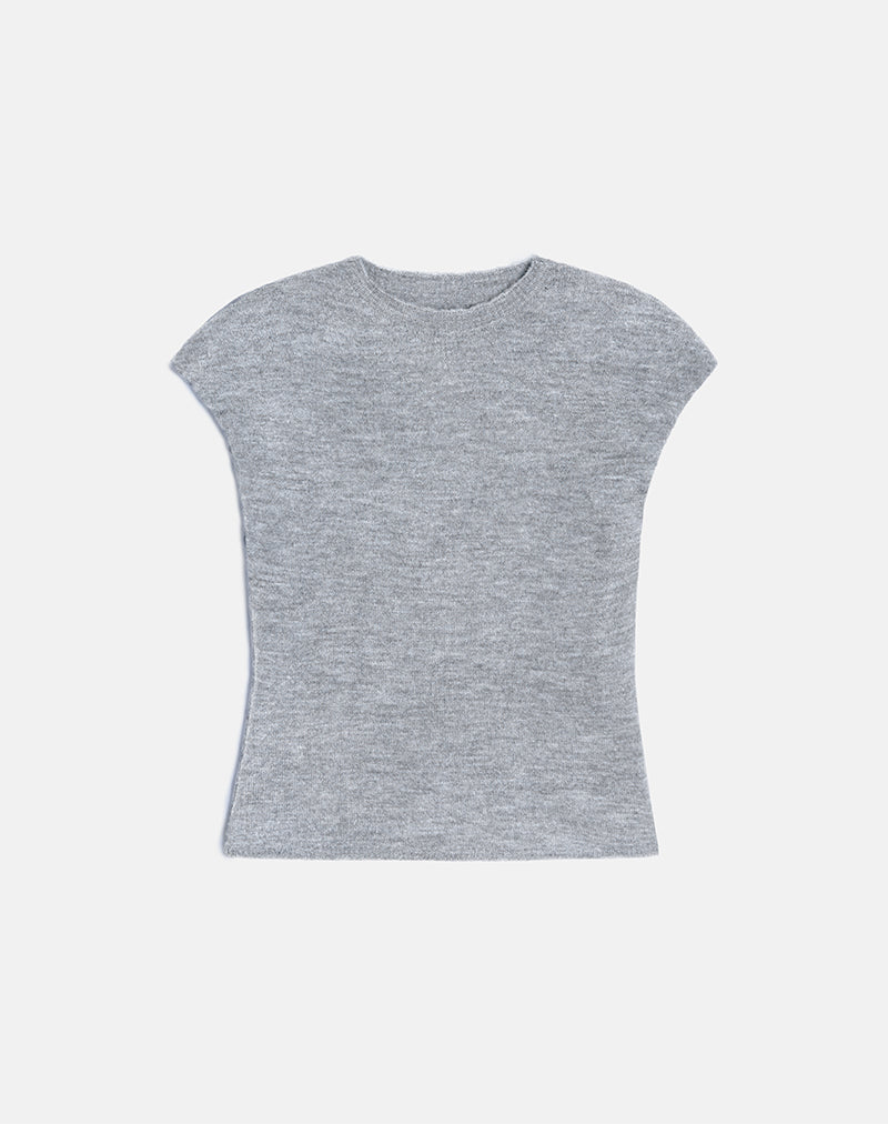 Top Hanuva en tricot gris