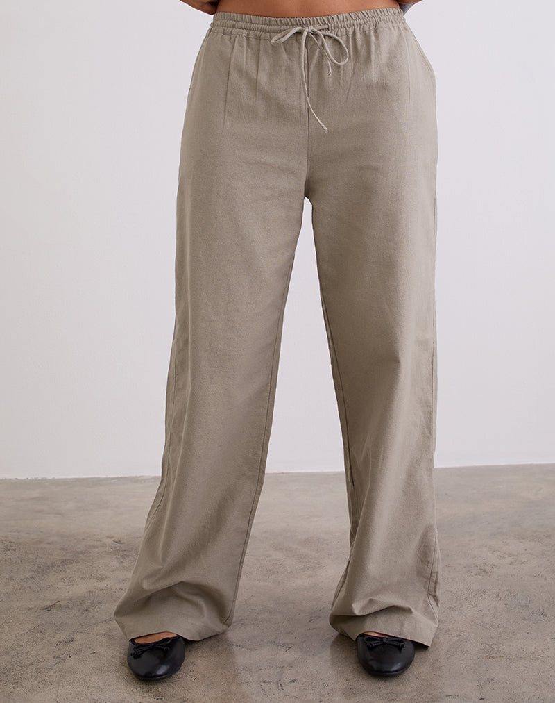 Image de Wasic Pantalon à jambes larges en Biscotti