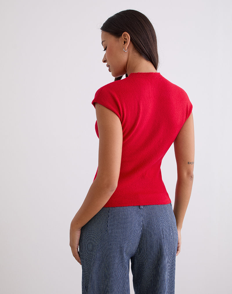 Image de Hanuva Top en tricot rouge
