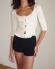 Image de Harpan Rosette Top in Ivory