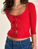 image de Harpan Rosette Front Top in Red