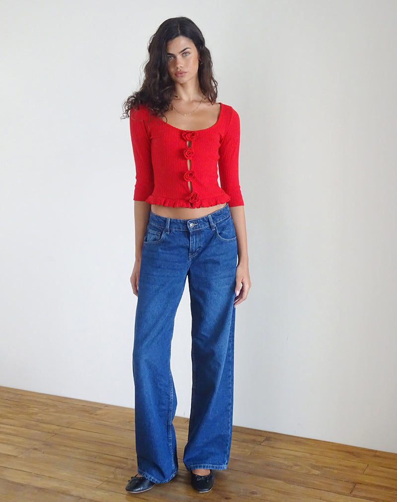 image de Harpan Rosette Front Top in Red