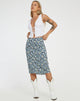 image de Harriet Midi Skirt in Floral Field Navy