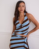 Image de Haya Plunge Top in Retro Stripe Blue