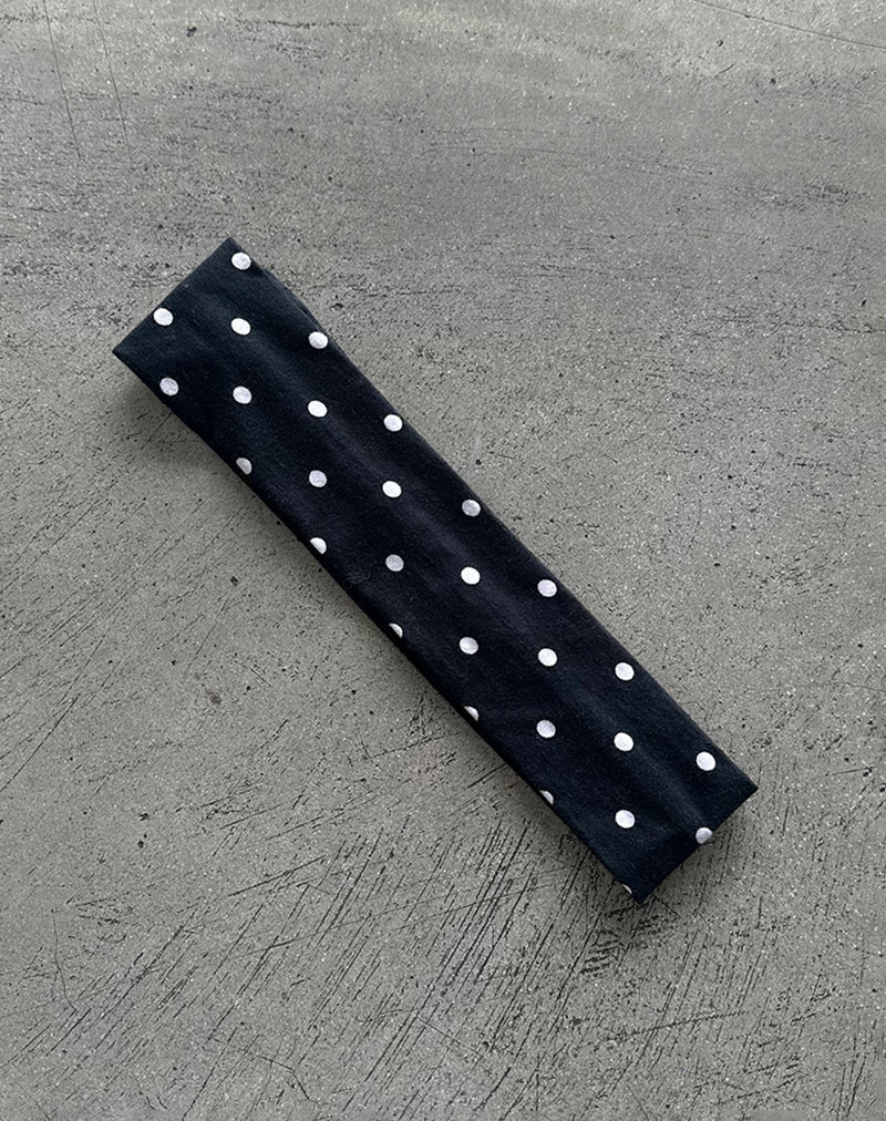 Image de Bandeau en Polka noir