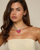 Image de Collier coeur en résine rouge