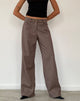 Image of Helsa Low Rise Trouser in Dark Brown Tailoring