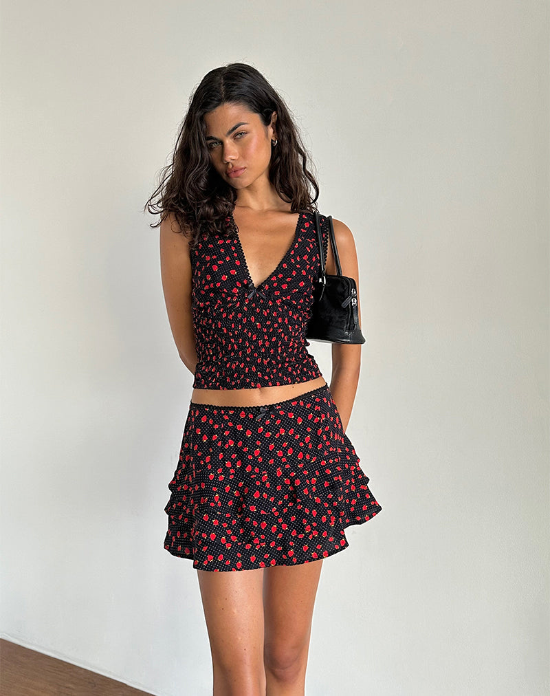 Top Hevalis en Strawberry Polka Black