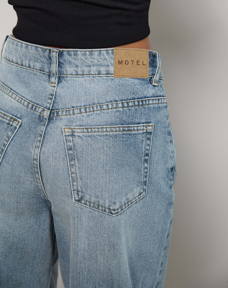 Image de High Rise Barrel Jean in Bleu