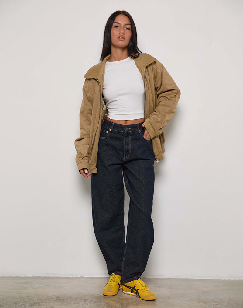 Image de High Rise Barrel Jean en Indigo