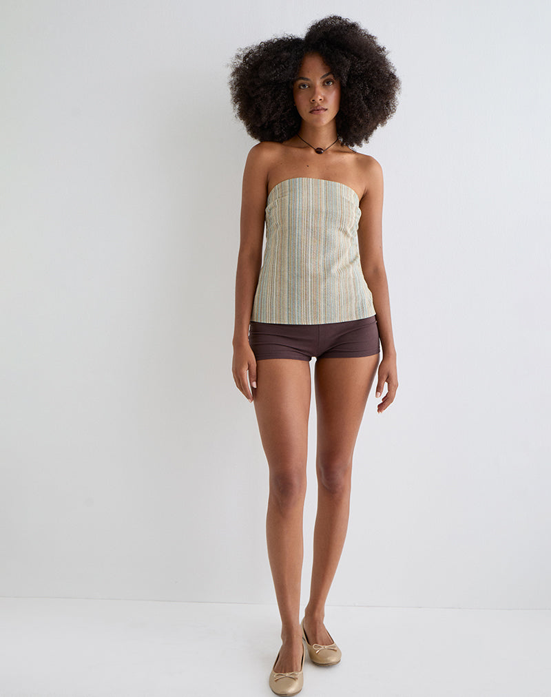 Image de Hisana Bandeau Top in Stripe Yellow