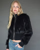 Image de Homari Shaggy Faux Fur Jacket in Black
