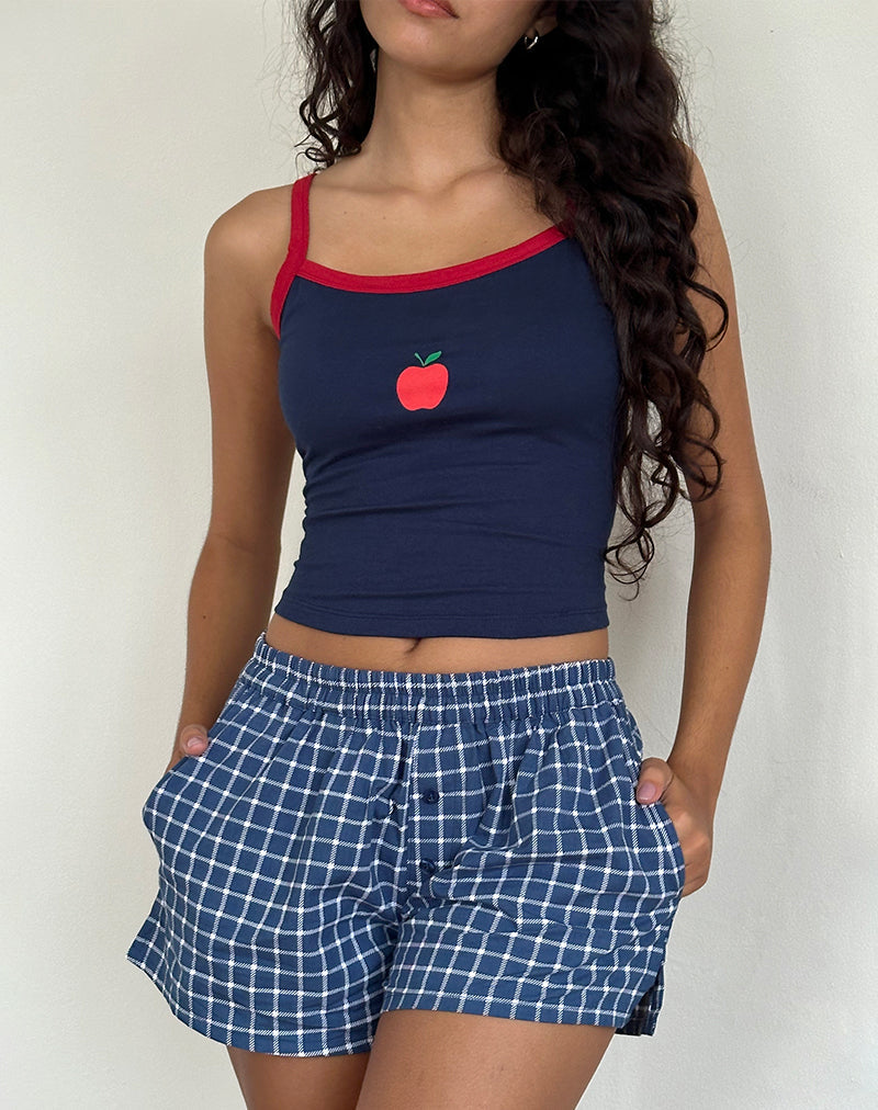 Image de Laboxe Short en popeline écossaise marine