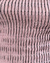 Maille texturée à rayures Rose tendre