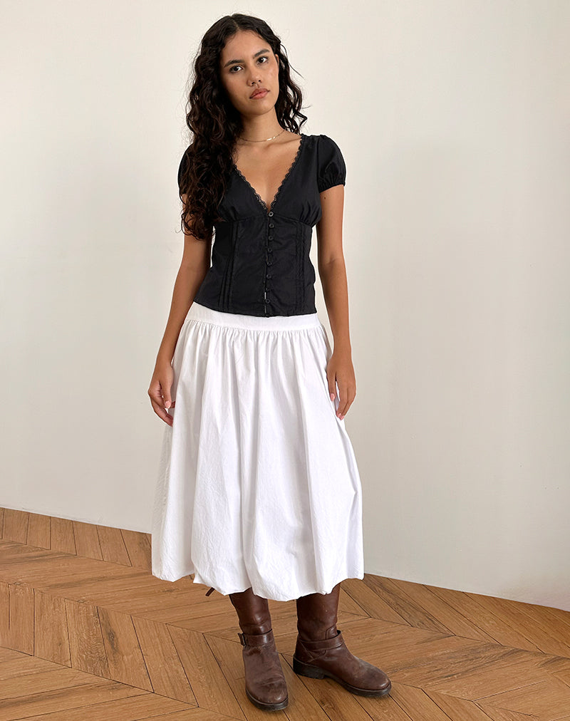 Image de Ilias Corset Top in Poplin Black