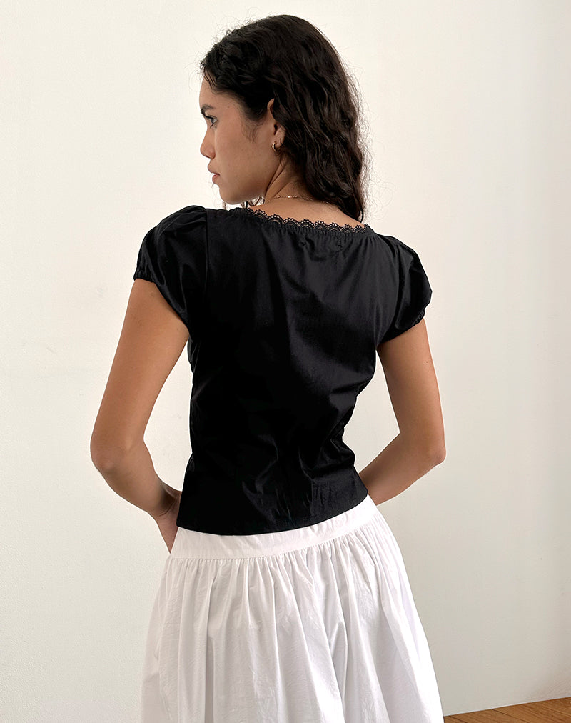 Image de Ilias Corset Top in Poplin Black