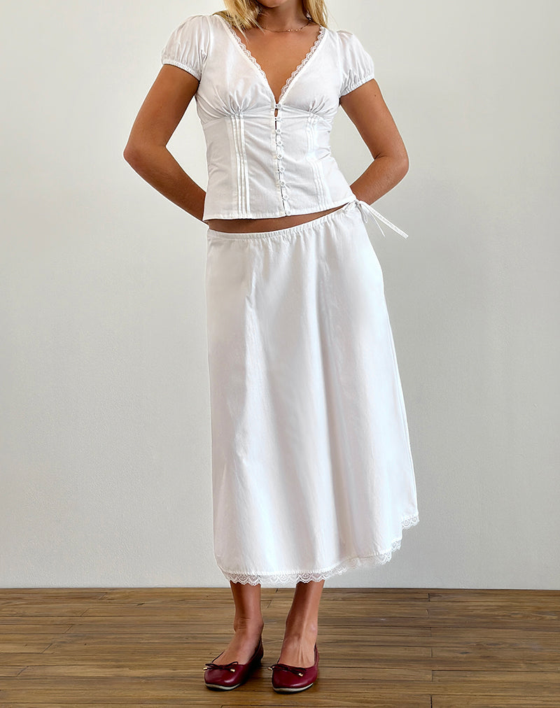 Image de Ilias Corset Top in Poplin White
