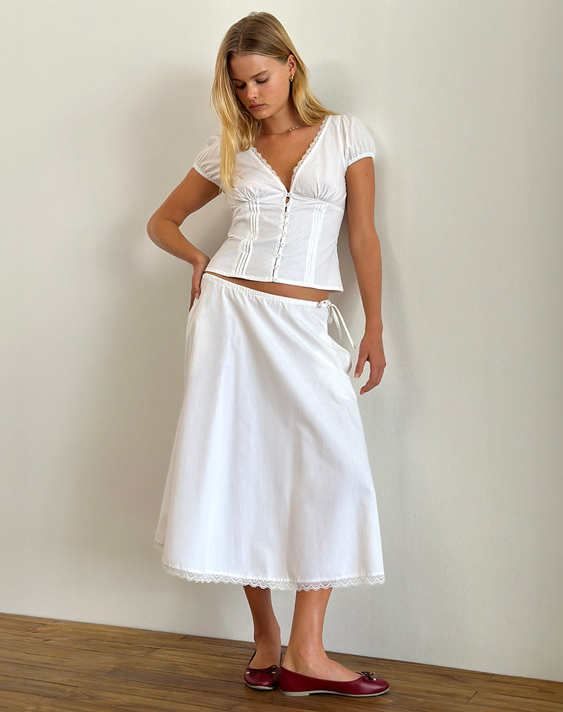 Image de Ilias Corset Top in Poplin White