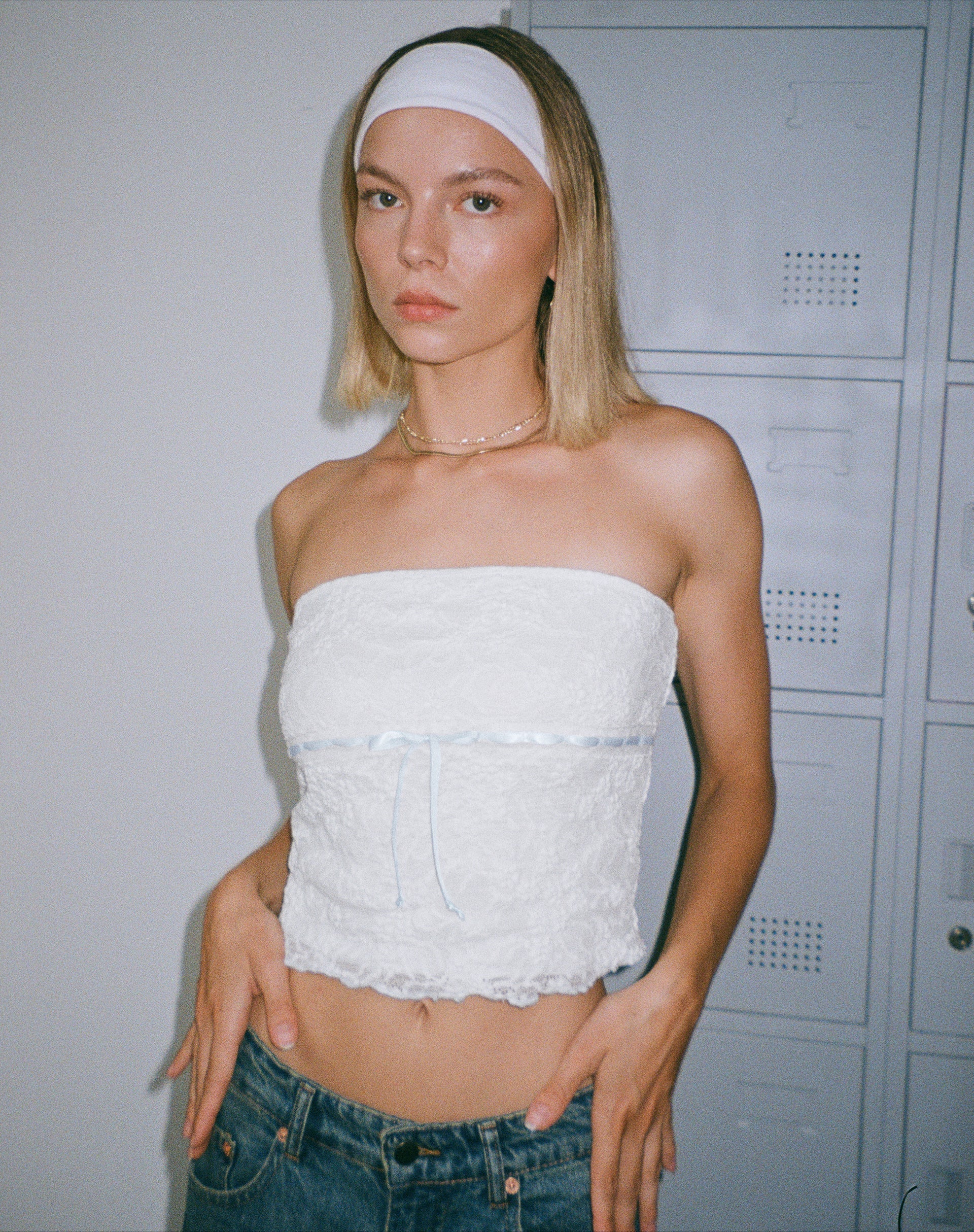 Image de Ilina Bandea Top in Lace Ivory