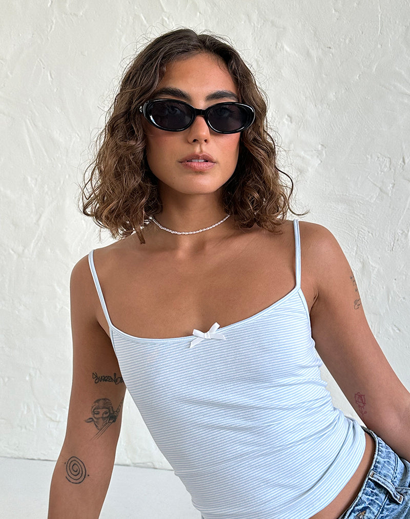 Lunettes de soleil Imbri ovales en noir avec étoile