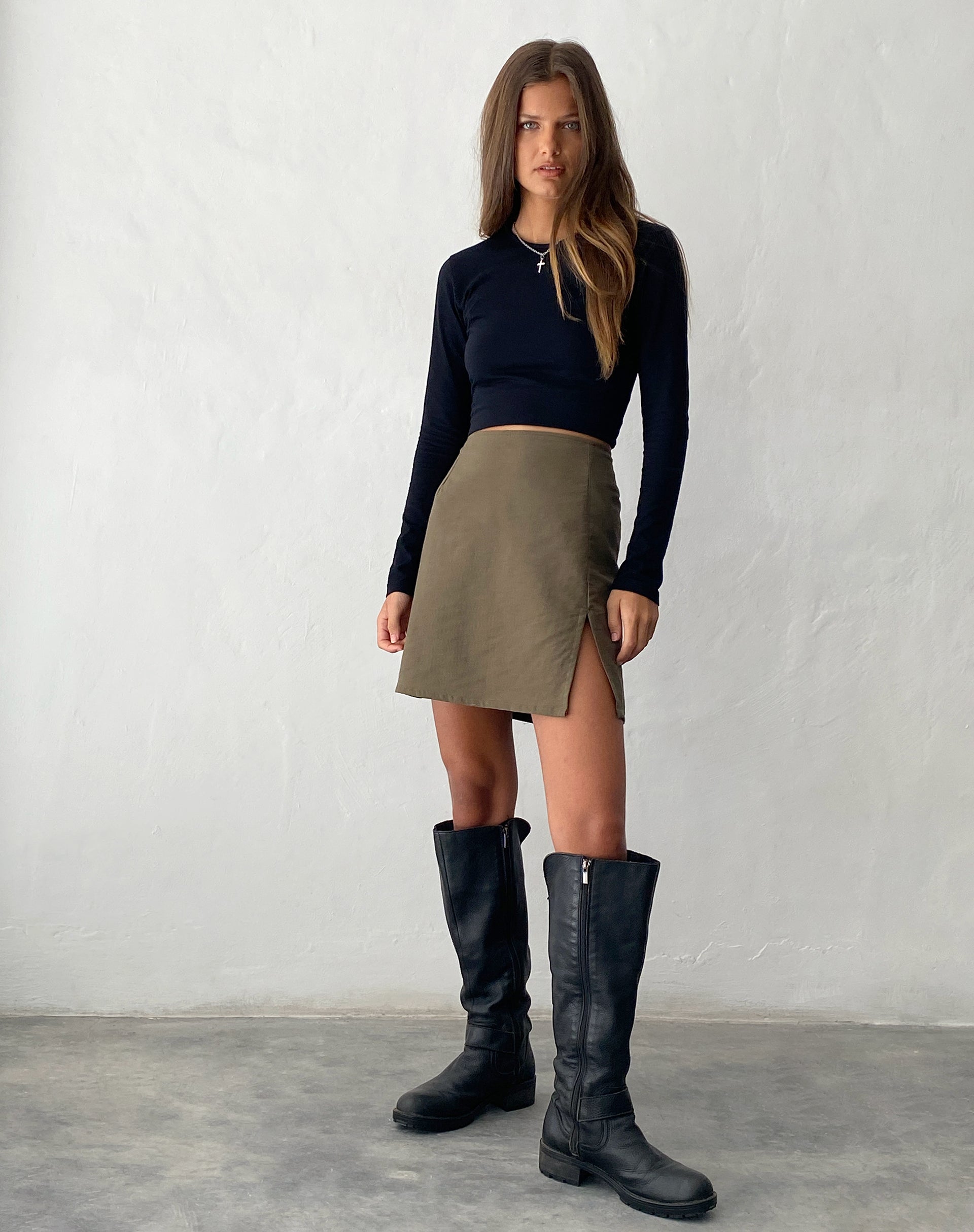 Image de la mini-jupe Sheny en kaki