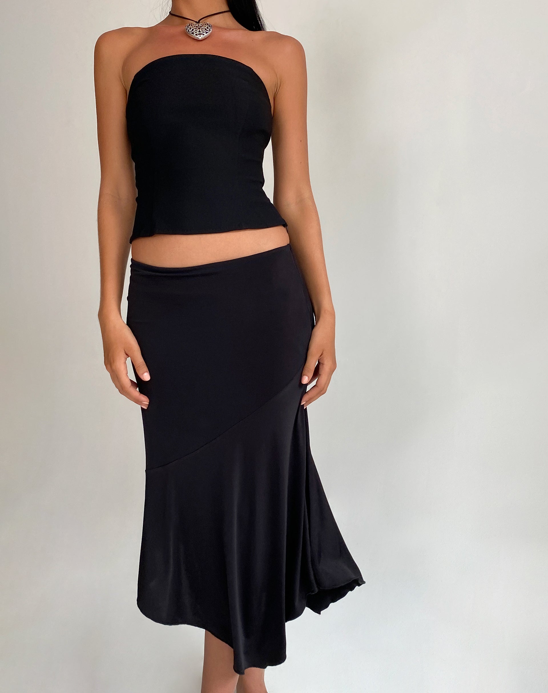 Image de Maribaya Longline Corset Top in Black