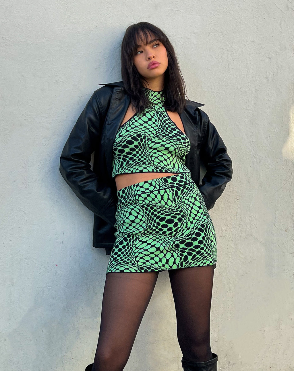 Minijupe Haru, Geo Polka Arcadian Green
