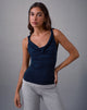 Image de Imrie Open Back Top in Rayon Jersey Navy