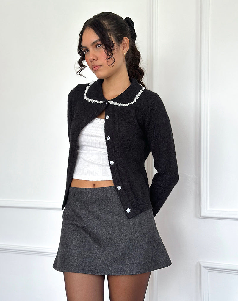 Image de Iniya Aline Mini jupe en gris foncé