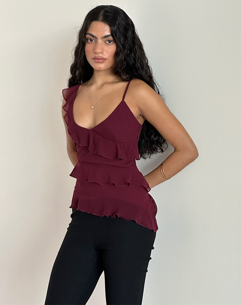 Image de l'Irani Top in Ruby Wine