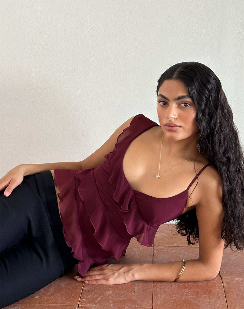 Image de l'Irani Top in Ruby Wine