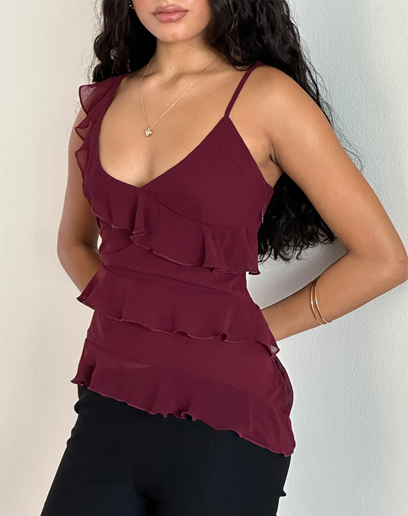 Image de l'Irani Top in Ruby Wine