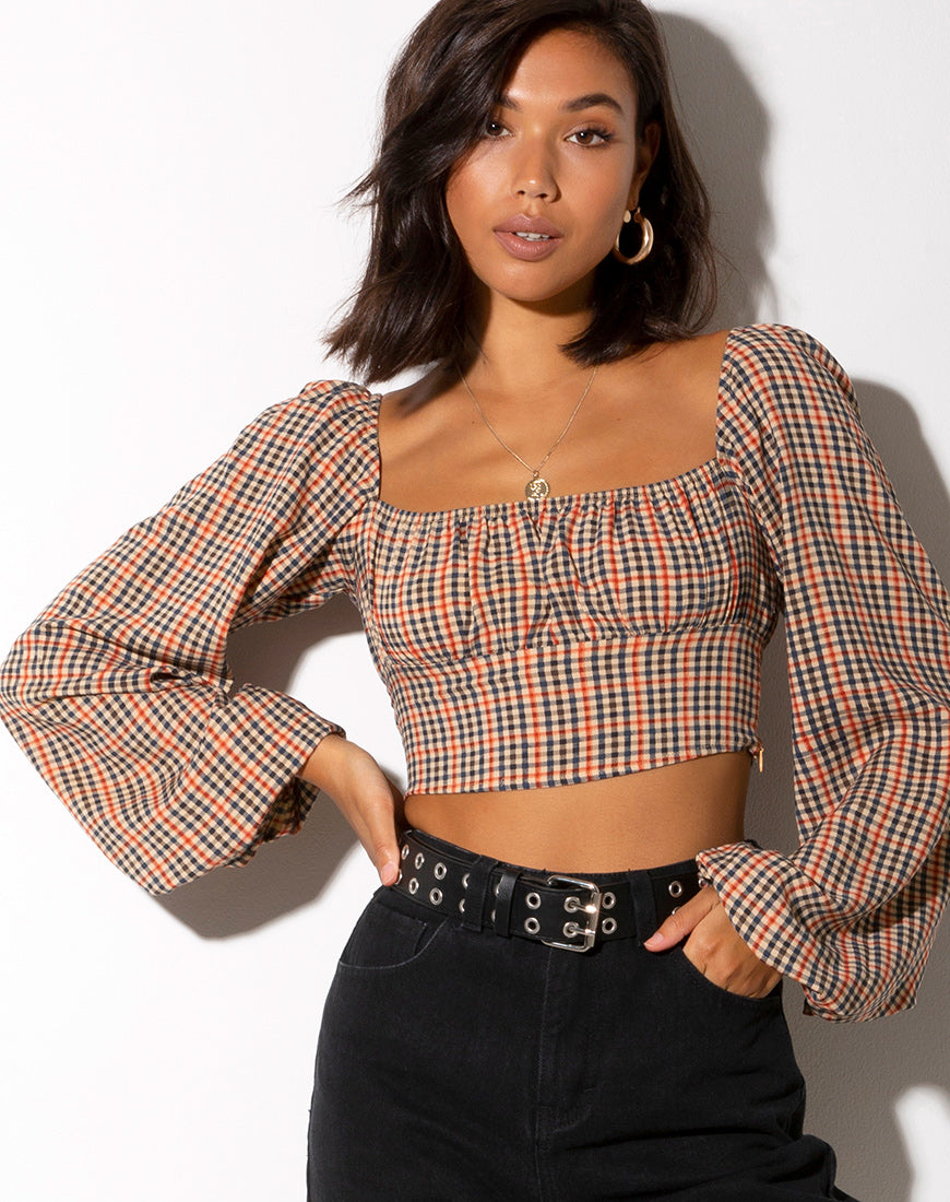 Image de Irene Crop Top in Country Check
