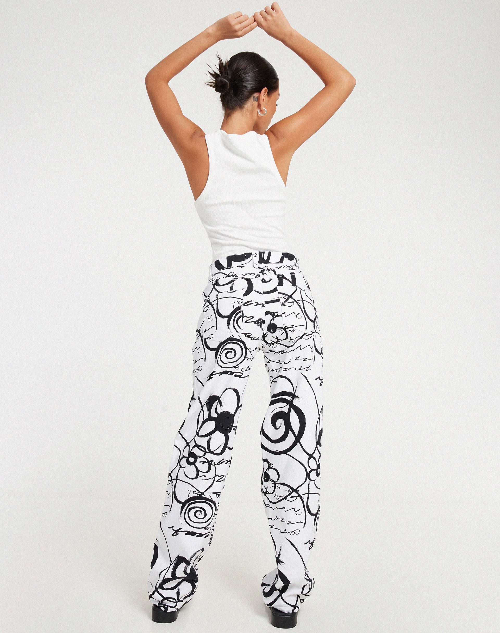 image de Parallel Jeans en Mono Doodle noir et blanc