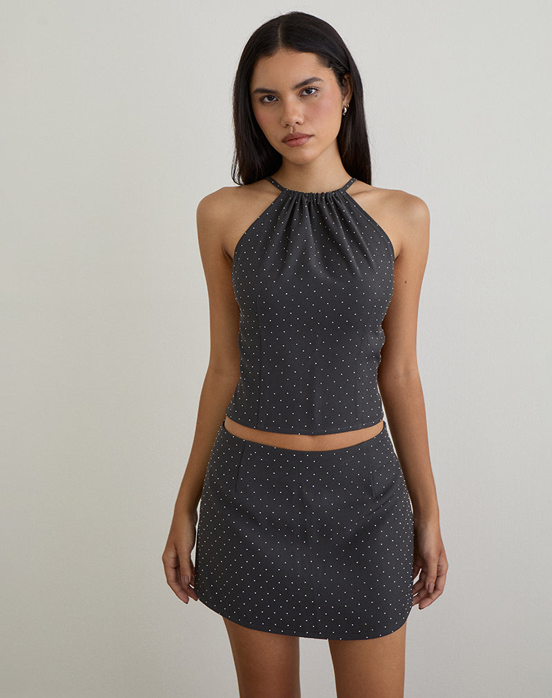 Image de Isado Open Back Top in Diamante Grey