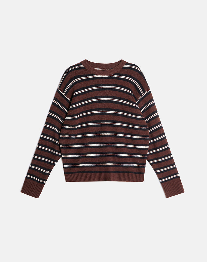 Image de Ishari Jumper in Stripe Brown Multi