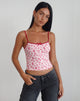 image de Isna Cami Top in Girlie Print with Red Binding