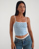 image de Isna Cami Top in Powder Blue XO Heart Print