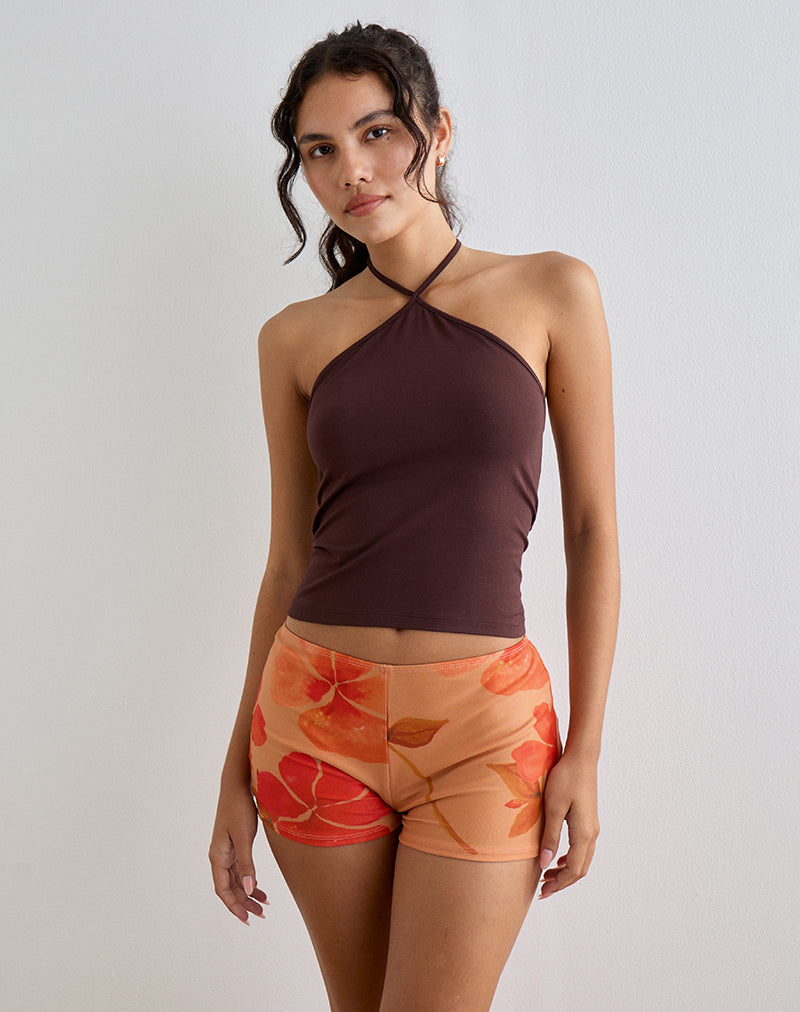 Image de Istora Shorts in Watercolour Hibiscus Orange