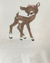 Imprimé cerf blanc cassé