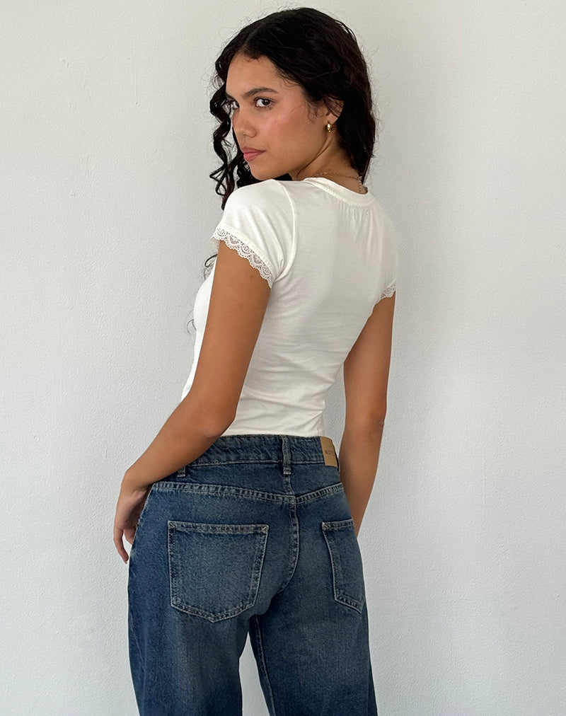 Image de Izzy Top in Off White Deer Print