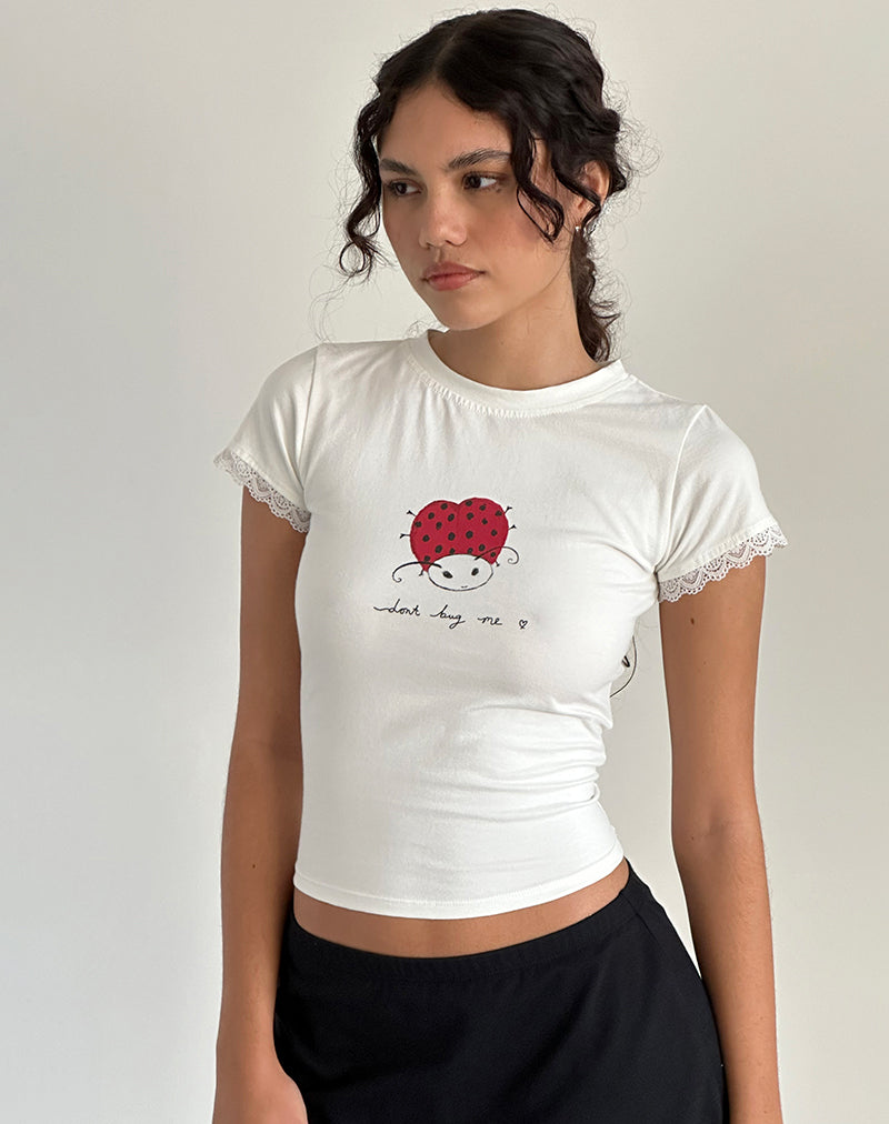 Image de Izzy Top en blanc cassé 'Dont Bug Me' (Ne m'embêtez pas)