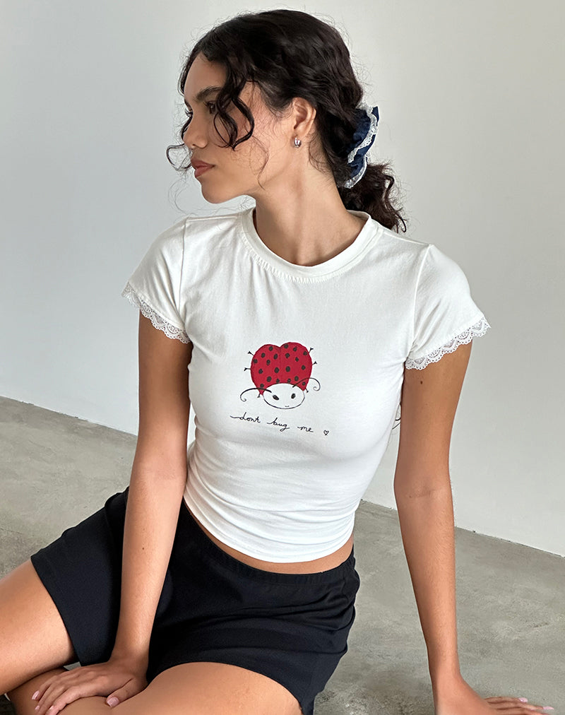 Image de Izzy Top en blanc cassé 'Dont Bug Me' (Ne m'embêtez pas)