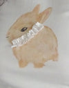 Blanc cassé avec imprimé lapin