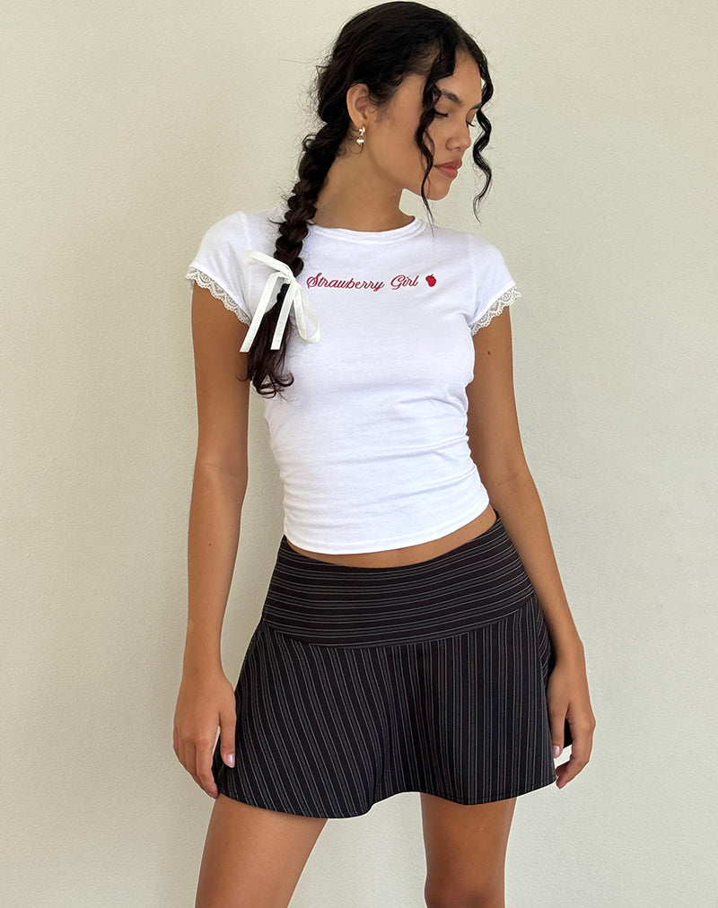 Image de la mini-jupe Zelian à rayures noires