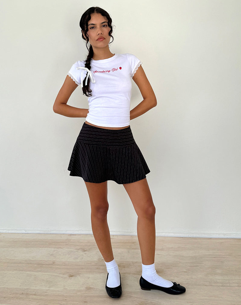 Image de la mini-jupe Zelian à rayures noires