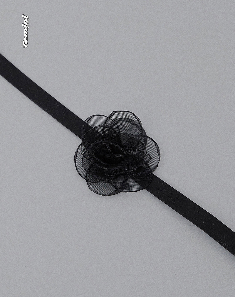 Image de Jada Collier ras du cou en rose noire Gemini Jewels
