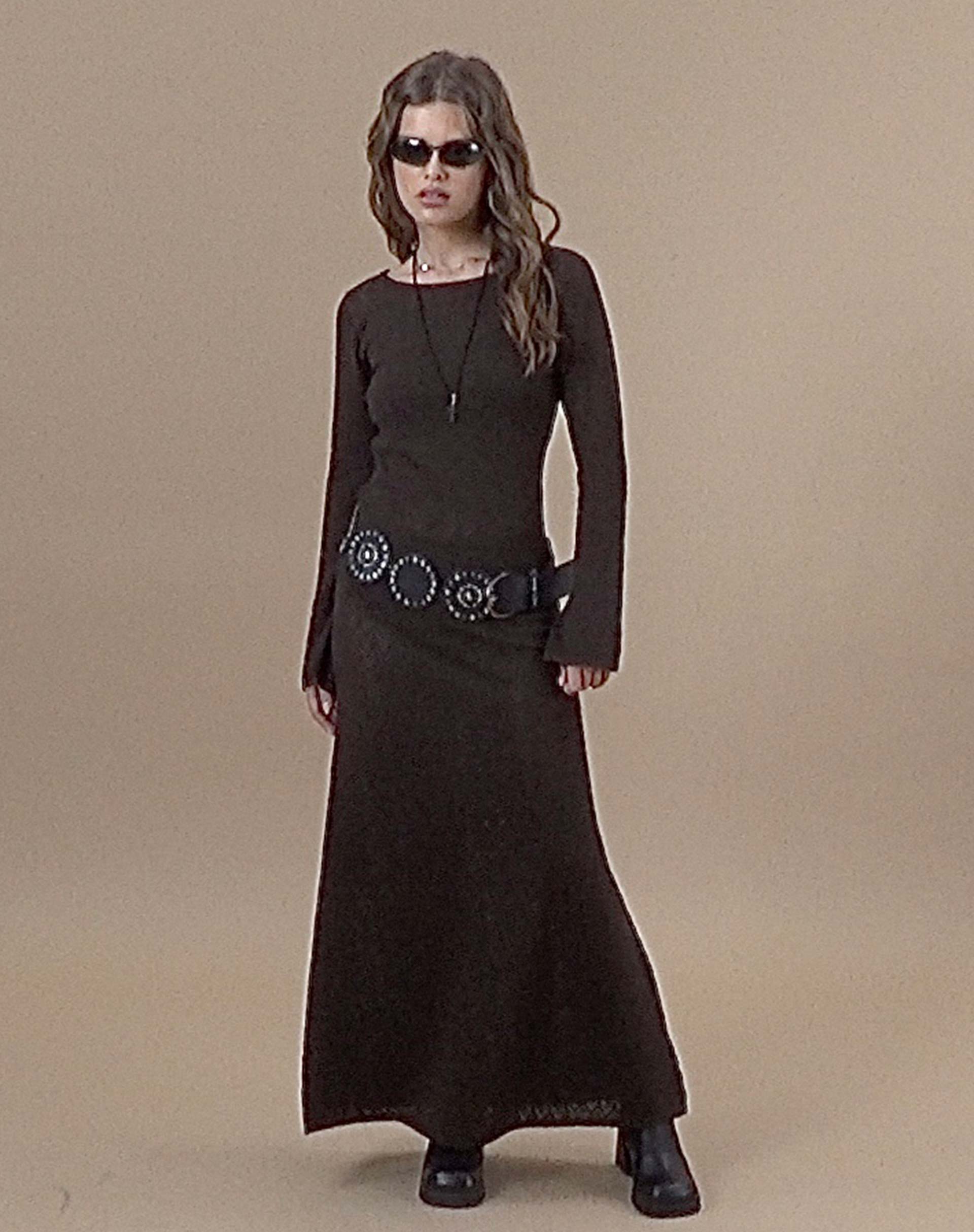Image de Jadie Long Sleeve Maxi Dress in Coffee