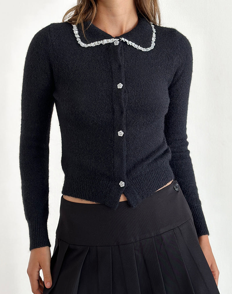 Jaiko Cardigan en tricot noir