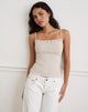 Image de Jalari Eyelet Cami Top in Knit Oatmeal